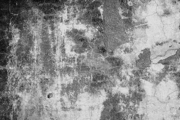 Obraz premium Grunge wall classic background. Monochrome grungy texture. Black and white old style pattern..