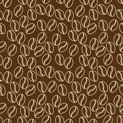 Seamless pattern of coffee. Vector illustration.