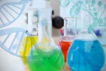 Composite image of multiple color chemical 