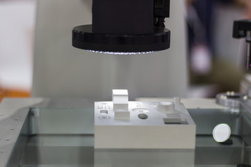 Fototapeta na wymiar Master sample inspected by optical CMM