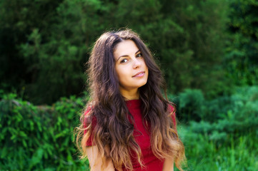 Naklejka premium Beauty Girl Fashion Portrait