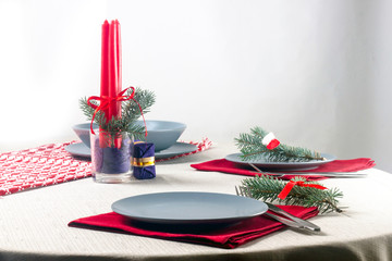 table to celebrate Christmas
