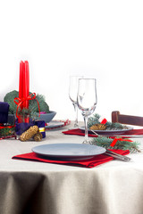 table to celebrate Christmas
