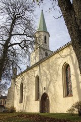 Fototapeta na wymiar Saint Katerina Evangelical Lutheran Church in Kuldiga Latvia