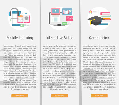 E-Learning and Online Education Banner Concept