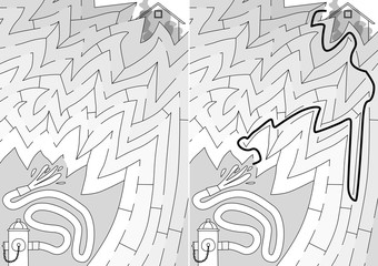 Easy firefighting maze