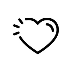 Heart Icon Vector Fat Design Editable Stroke. 512x512 Pixel Perfect.