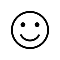 Smile Icon Vector Fat Design Editable Stroke. 512x512 Pixel Perfect.
