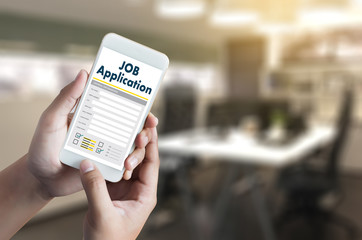 JOB Application Applicant Filling Up the Online  Profession Apply Hiring