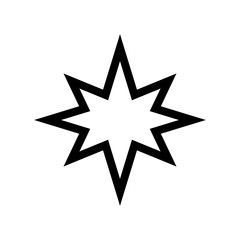 Obraz premium Star Icon Vector Fat Design Editable Stroke. 512x512 Pixel Perfect.