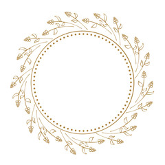 Vector floral vintage frame