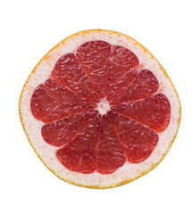 Naklejka na ściany i meble Grapefruit in the cut isolated on white background