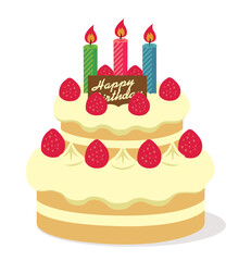 Birthday cake illustration