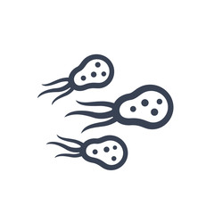 microbes icon on white