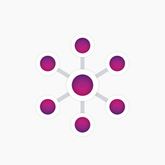 network, connections vector shape