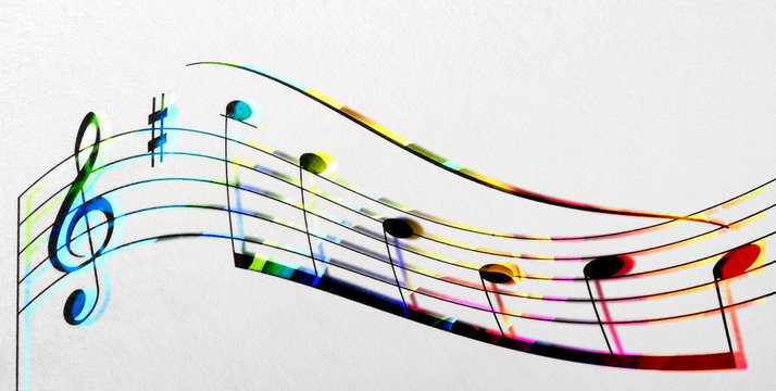 Music notes score background