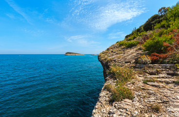 Summer rocky sea coast, Gargano, Puglia, Italy