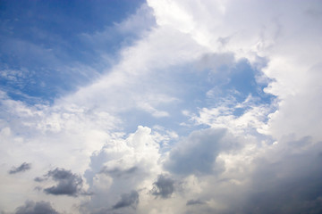 Dramatic atmosphere panorama view  of blue sky and clouds.