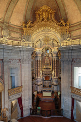 Fototapeta na wymiar Interior of Clerigos Church in Porto, Portugal