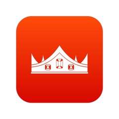 Royal crown icon digital red