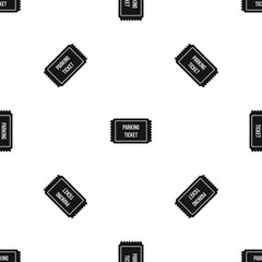 Parking ticket pattern seamless black