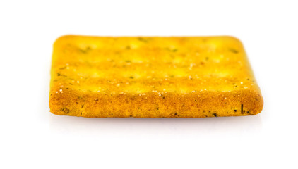 Cracker isolated on  over white background.