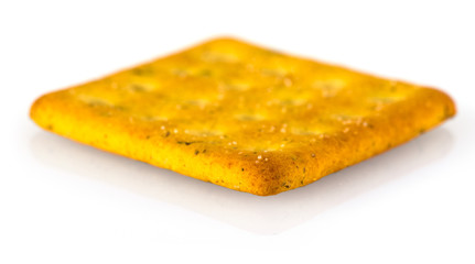 Cracker isolated on  over white background ю