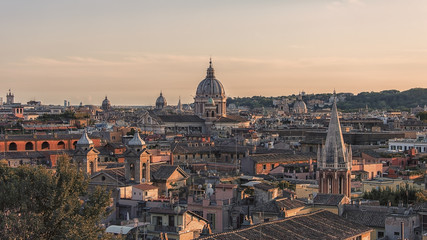 Fototapeta na wymiar City of Roma at sunset