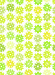 Simple seamless pattern, oranges,  lemon and lime on a white background. For your business projects for web or print.Cut slices of orange and citrus.