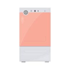 Computer desktop isolated on white background