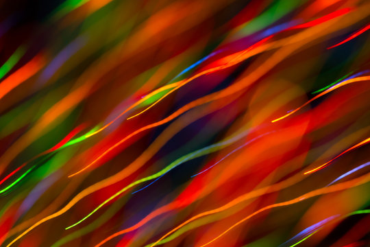 Abstract picture of bright colored dynamic lights