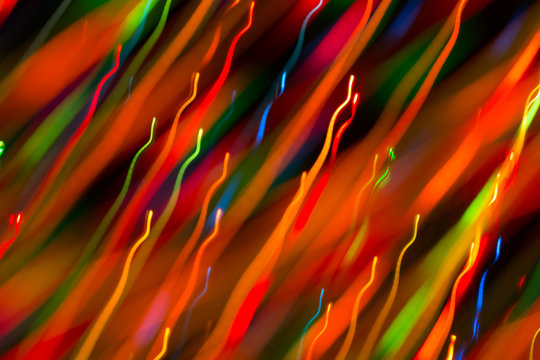 Abstract picture of bright colored dynamic lights