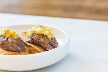 Steak Tartar wirh toasts