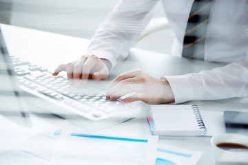 Close-up of hands of business man
