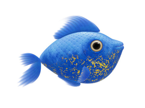 Blue Comic Fish