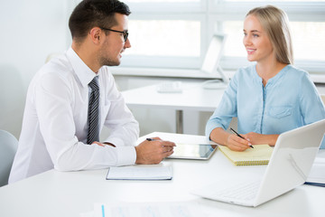 Business people working in an office