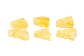 Pineapple piece isolated on white background