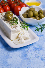 Cheese feta with olives