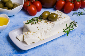 Cheese feta with olives