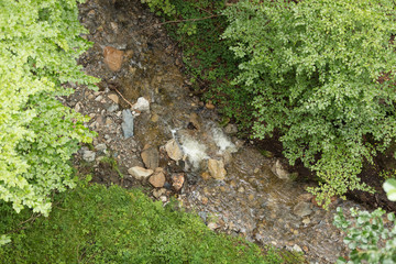 Bachlauf nach einem Hochwasser