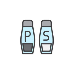 Salt and pepper shakers filled outline icon