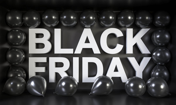 Black Friday schwarze Luftballons