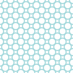 Retro Seamless Circles Pattern Turquoise
