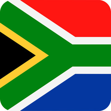 South Africa Flag Vector Square Flat Icon