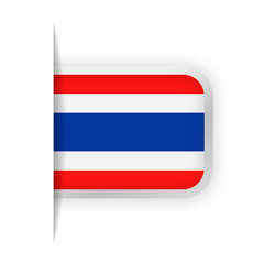 Thailand Flag Vector Bookmark Icon