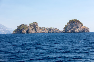 Fototapeta premium A view of the Amalfi Coast between Sorrento and Positano. Campania. Italy