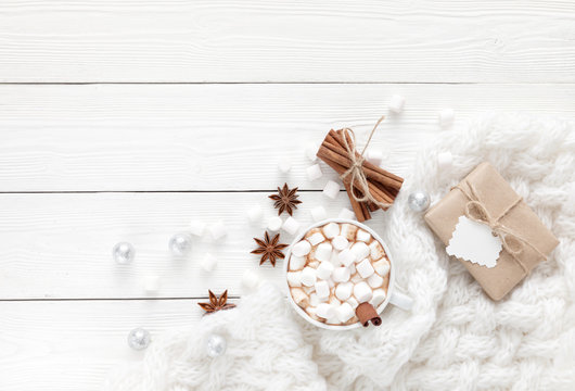 Hot Chocolate On A White Table