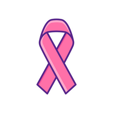 recommend clip art: Pink ribbon. Breast cancer awareness symbol.