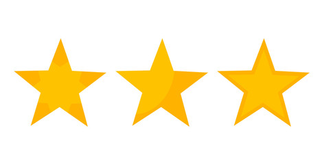 Five point gold stars.