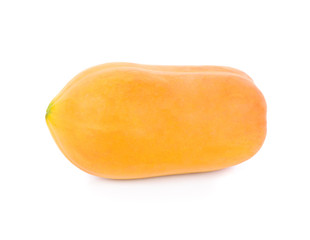ripe papaya isolated on the white background.